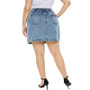 Plus Size Mini Denim Jean Skirt