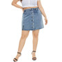 Plus Size Mini Denim Jean Skirt