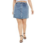 Plus Size Mini Denim Jean Skirt