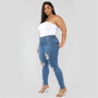 Women's Plus Size Ripped Jeans Black / Blue