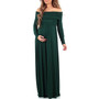 Maternity Bohemian Style Off Shoulder Props Dress