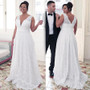 Lace Jewel Neckline Plus Size Wedding Dress