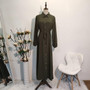 Long Sleeve Solid Casual Long Dress