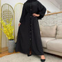 Long Sleeve Solid Casual Long Dress