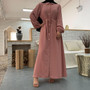 Long Sleeve Solid Casual Long Dress