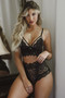 Strappy Lace Bralette High Waist Lace Up Panty Set