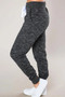 Heathered Black Pocketed Casual Joggers