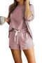 Pink Pocketed Knit Loungewear Set