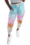 Multicolor Tie Dye Drawstring Waist Jogging Pants