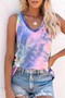 Blue Tie-dye Knit Tank