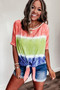 Ombre Colorblock T-shirt with Knot