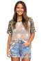 Style In The Wild Star Print Short Sleeve Top