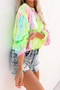 Multicolor Tie-dye Knit Sweatshirt