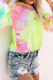 Multicolor Tie-dye Knit Sweatshirt