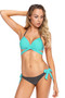 Mint Wrap Front Halter Bikini Tie Side Bottom Swimsuit