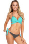 Mint Wrap Front Halter Bikini Tie Side Bottom Swimsuit