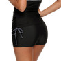 Black Wide Waistband Swim Bottom