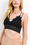 Floral Lace Scallop Hem Bralette