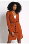 Rust Double Breast Gabardine Blazer