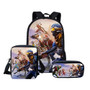 3PCS/Set  Battle Royal Student Backpack