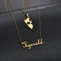 Custom Double Layer Name Necklace For Female