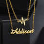 Custom Double Layer Name Necklace For Female