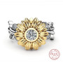 Sunflower Crystal Rings