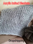 Hand Chunky Knitted Blanket - Thick Yarn Wool