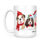 Cute Dogs Merry Christmas- White Mug