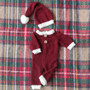 Newborn Photography Props  Baby Romper Jumpsuit Christmas Hat