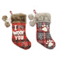 2Pcs/Bag/Christmas Dog Paw Socks/Pet Socks/Fur Collar Lattice English Socks/Christmas Tree Pendants/Christmas Decorations