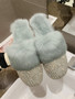 Fur Crystal Slippers Diamond