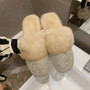 Fur Crystal Slippers Diamond