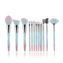 FLD 10Pcs Crystal Makeup Brushes Set Powder Foundation Fan Brush Eye Shadow Eyebrow Professional Blush Makeup Brush Tools