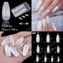 Ballerina Stiletto Coffin Rounded Square False Nail Tips