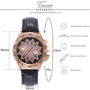 Rose Gold Flower Rhinestone Watch Luxury