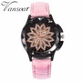 Rose Gold Flower Rhinestone Watch Luxury