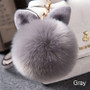 Pom Pom Keychains Fake Rabbit fur ball key chain porte clef pompom de fourrure fluffy Bag Charms bunny keychain Keyring
