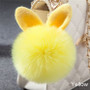 Pom Pom Keychains Fake Rabbit fur ball key chain porte clef pompom de fourrure fluffy Bag Charms bunny keychain Keyring