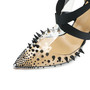 Sassy Black Lace Up Woman Heel Spikes Pumps