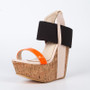 multicolored leather, 15 cm wedges sandals, women's sandals. SIZE:34-45