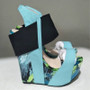 multicolored leather, 15 cm wedges sandals, women's sandals. SIZE:34-45