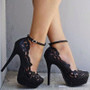 Laser cut round toe pumps. SIZE:34-45