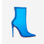 Transparent Women Boots Clearheels Shoes Super high heels Thin heel zip women boots