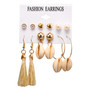 Tassel Drop Earrings Set For Women Girl Boho Fashion Geometric