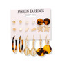 Tassel Drop Earrings Set For Women Girl Boho Fashion Geometric