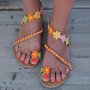 Flat Sandals Beach Shoes flowers Flip Flops