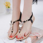 Classic rhinestone 35-42 women shoes flat sandals 278