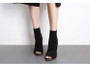 Elastic Knit Sock Boots Ladies Open Toe High Heels