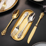 24 Piece Luxury Silver Cutlery Dinner 18/10 Stainless Steel Tableware Set